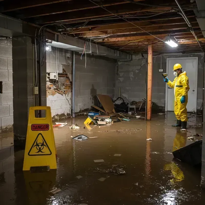 Flooded Basement Electrical Hazard in Sugar Grove, IL Property